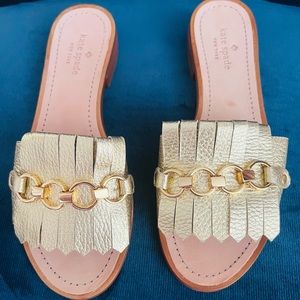 kate spade new york Women's Brie Slide Sandal in gold